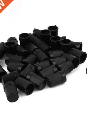 35 Pcs Black Plastic Potentiometer Rotary Control Knobs Caps