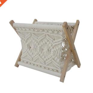Boho Magazine Holder, Decorative Macrame Books Magazines Rac