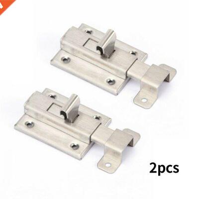 2Pcs Stainless Steel Slide Bolt Bathroom Bedroom Toilet Door