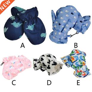 Toddler Kids Winter Waterproof Snow Ski Gloves Colorful Cart