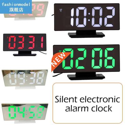 LED Mirror Digital Alarm Clock Electronic Watch Table Snooze