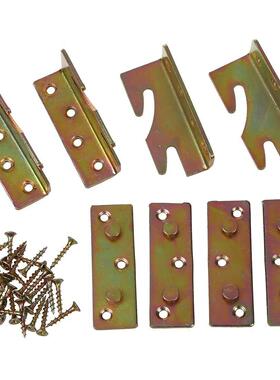 Hout Bed Rail Klem Mount Drukknop Connector 4pcs