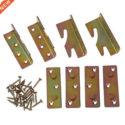Hout Bed Rail Klem Mount Drukknop Connector 4pcs