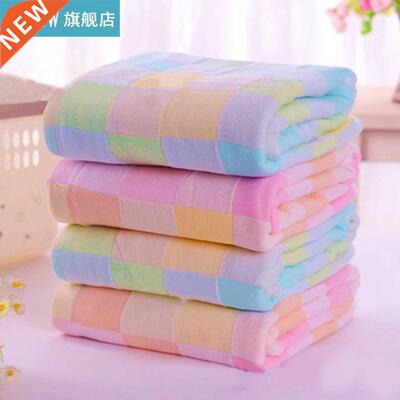Hot 28*28cm Square Towels Cotton gauze Plaid Towel Kids Bibs