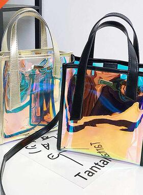 Luxury Band Women PVC Shoulder Bag Fashion Transparent Clear