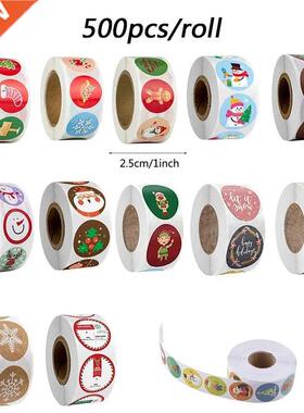 Christmas Gift Sealing Stickers 500pcs Thank you Love Desig