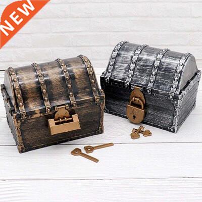 Pirate Treasure Chest Box Gem Jewelry Trinket Keepsake Coin