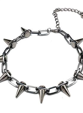 New Punk Gothic Harajuku Handmade Choker Necklace Spike Rive