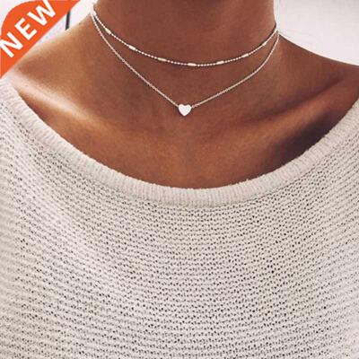 Love Heart Necklaces & Pendants Chain Choker Women Jewel