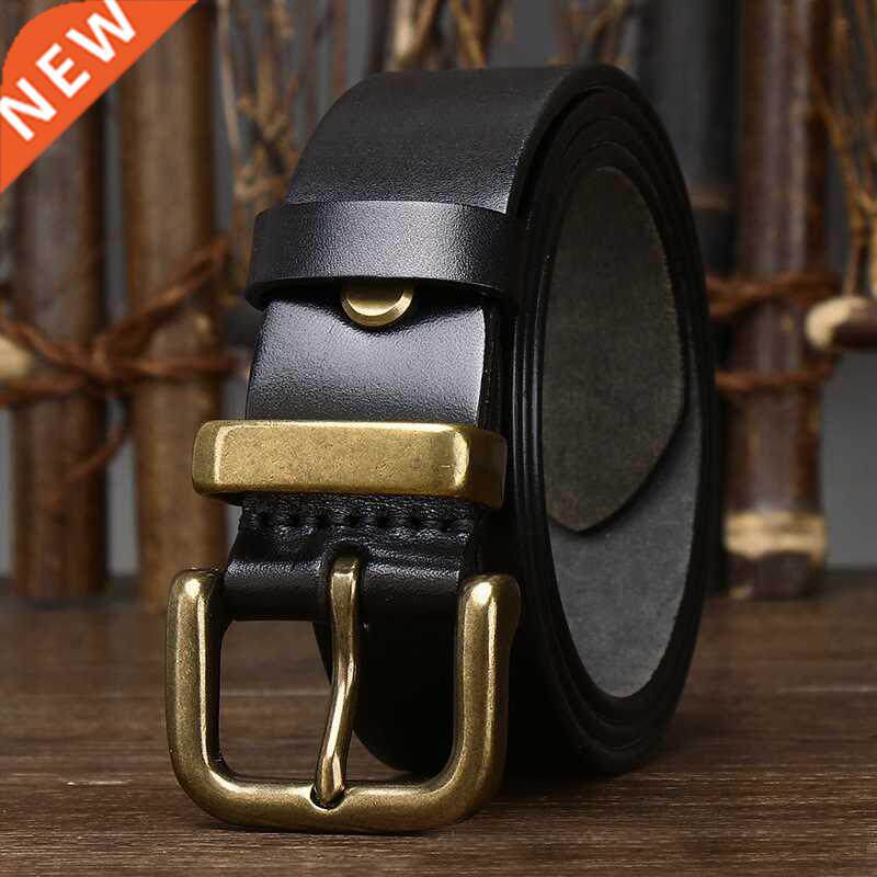 8cm male belt cowskin genuine leather strap pure first lay