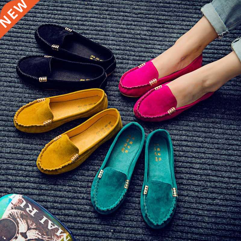 Women Flats shoes Loafers Candy Color Slip on Flat Shoes Ba