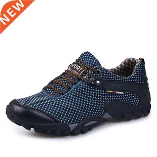 Summer Men Hiking Shoes Outdoor Breathable Mesh Walking Snea