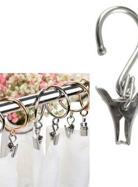 10pcs Heavy Duty Satn Nckel Curtan Clps w/Hook for Photo