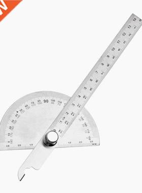 0-180° Angle Ruler Round Head Rotary Protractor Adjustab