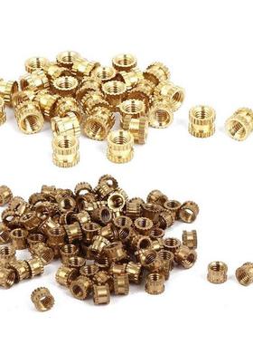 120Pcs Female Thread Brass Knurled Threaded Insert Embedment