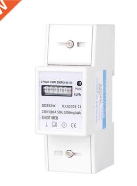 KWh Meter Electric Meter Single Phase 2P DIN-rail Electricit