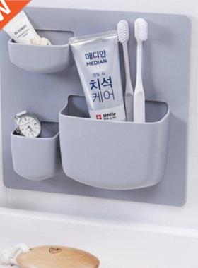 Wall-mounted Storage Box Bathroom Toothbrush Holder Remote C