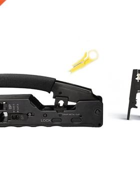 RJ45 Crimping Tool with Lock Wire Stripper Cutter for Cat5 C