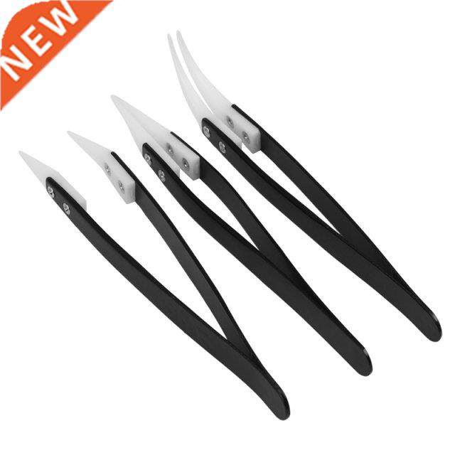 3Pcs Tweezer Set, Antistatic Ceramic Tips Tweezers Precision
