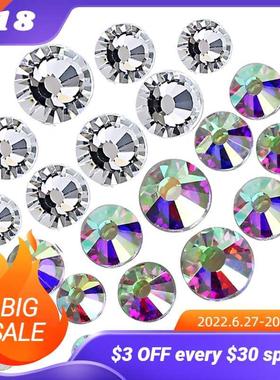 Promotion! Clear AB Non hot fix Rhinestones ss16 ss20 flat b