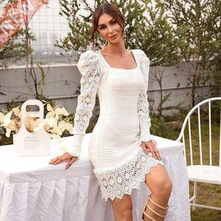 White Mini Dress Long Sleeve Lies Party Dresses Vestidos
