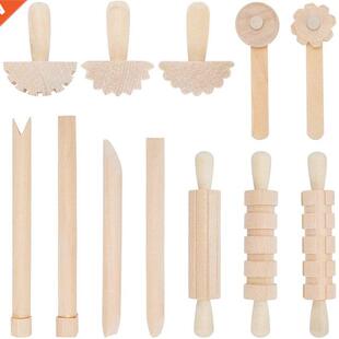 12Pcs Clay And Dough Tools Play Accessories Includes Rollers