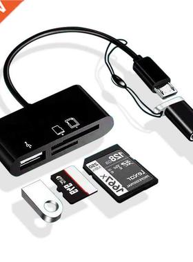 Type-c Micro  In 1 USB SD TF Phone OTG Card Reader Host Ada
