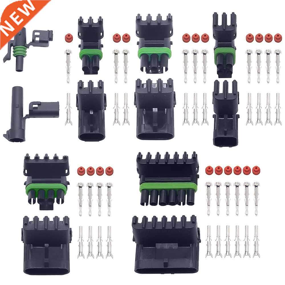 1 set 1 2 3 4 6Pin Weather pack Weatherpack auto Waterproof