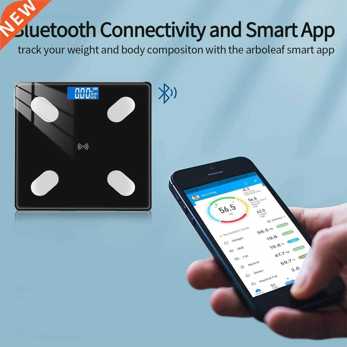 Body Fat Scale Smt BMI LED Digital Bathroom Scale Wireless