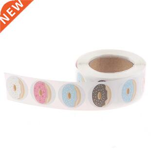 500PCS/Roll Stylish Doughnut Stickers Delicious Looking Hand