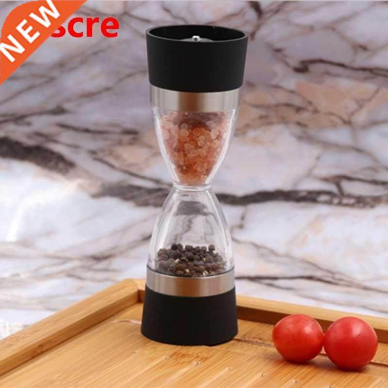 Manually 2 in 1 Hourglass Shape Dual Salt Pepper Mill Spice
