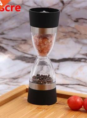 Manually 2 in 1 Hourglass Shape Dual Salt Pepper Mill Spice