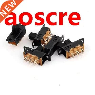 100pcs DPDT 3 Position 6 Terminals Panel Mount Horizontal Sl