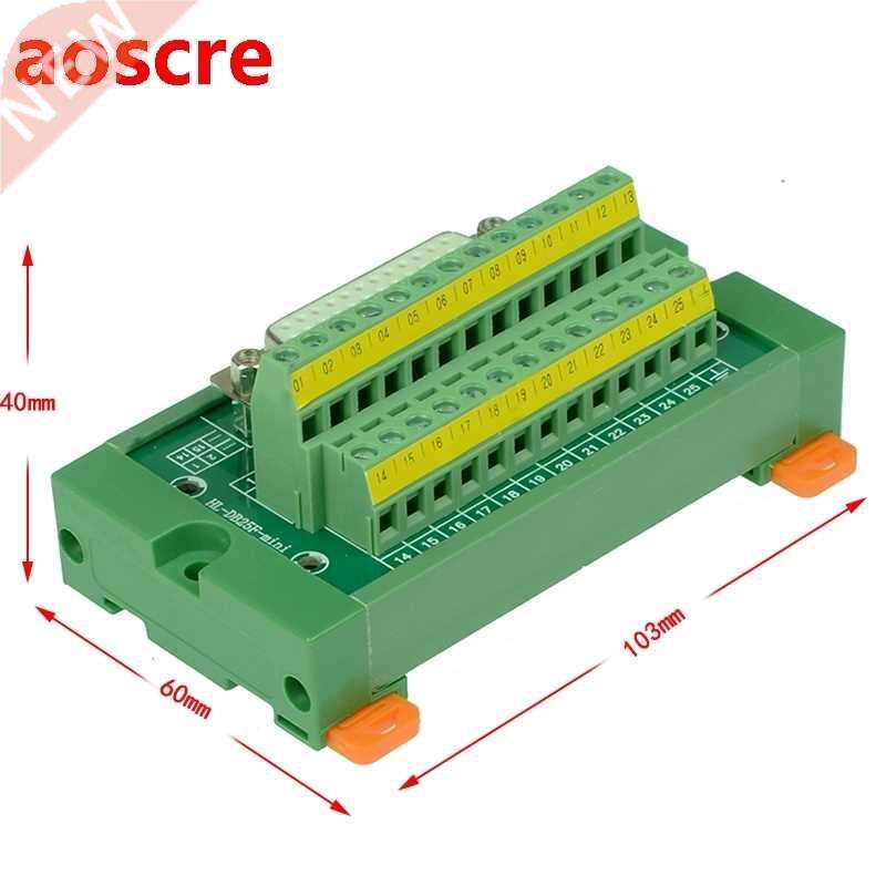 DB25 Mini D-Sub DIN Rail Mount Interface Module , DB25 Femal