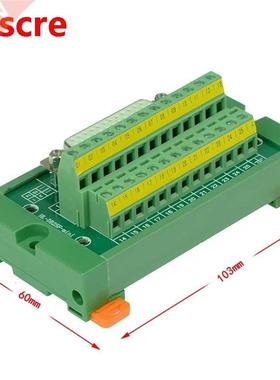 DB25 Mini D-Sub DIN Rail Mount Interface Module , DB25 Femal