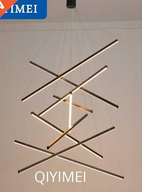 QIYIMEI LED Chandeliers Luster Lights For Stair Hall Dining