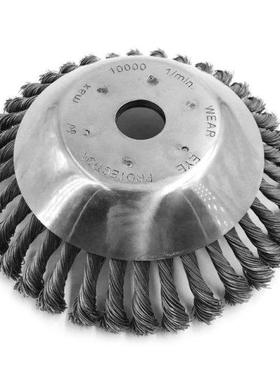 8 Inch Steel Wire Wheel Garden Weed Brush Lawn Mower Grass E