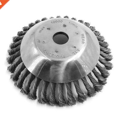 8 Inch Steel Wire Wheel Garden Weed Brush Lawn Mower Grass E