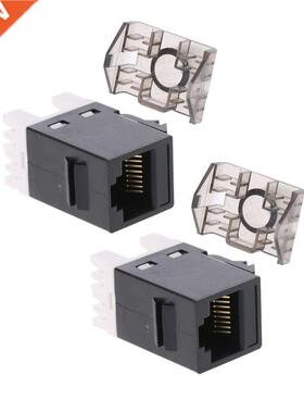 2Pcs UTP CAT6 Network Module RJ45 Connector Cable Adapter Ke