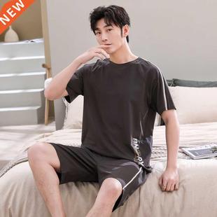 Newest Mens Pajamas Set Lounge Wear Fashion Modal Pajamas Su