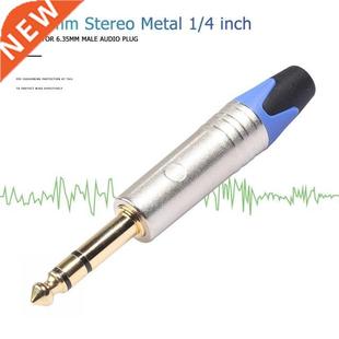 inch Audio Stereo Male 6.5mm Connector Metal Jack 6.35mm