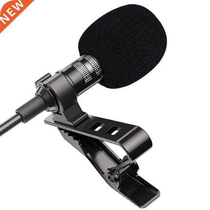 1.5m Mini Portable Lavalier Microphone Condenser Clip-on Lap