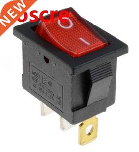 illuminated LED Car Pin Switch Red Rocker 5pcs Rectangle