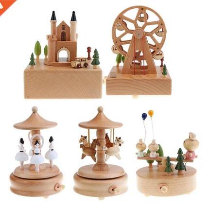 Wood Musical Box Customized Gift for Friends Lover Children