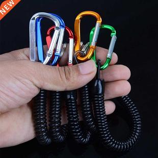 1PCS Keychain Tacti Retractable Spring Elastic Rope Secur