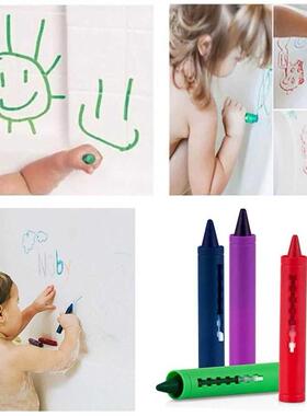 6Pcs/Set Chilren Bathroom Crayon Erasable Graffiti Toy Washa