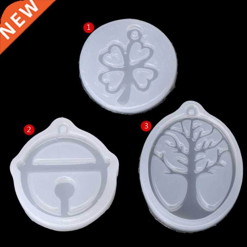 UV Resin Jewelry Liquid Silicone Mold Clover Bell Tree Frame