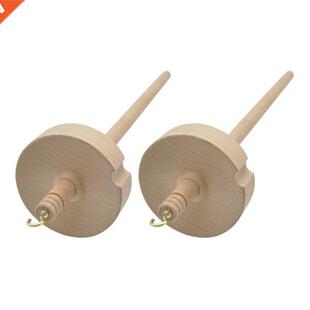 2Pcs Drop Spindle for Spinning Wool Yarn Spin Top Whorl Drop