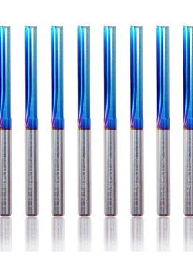 10Pcs 3.175 Shank Blue Coated Straght End Mll 2 Flute Carb