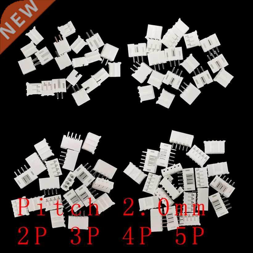 50Pcs Plastic Shell JST PH2.0 2//4/5 Pin Male Plug + Female